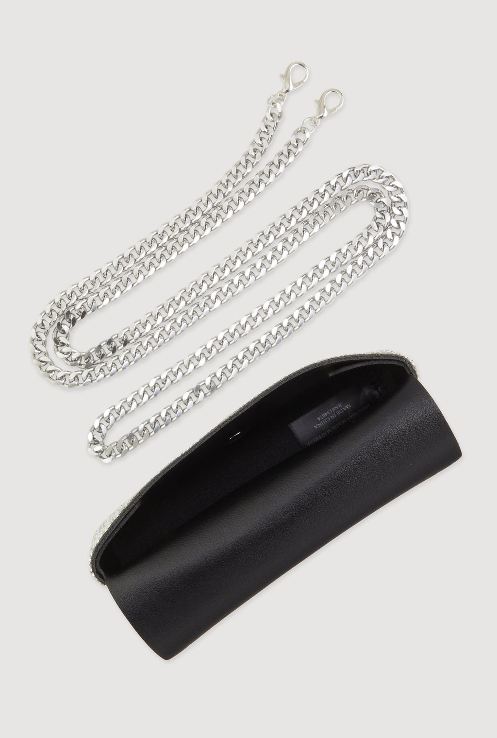 Rhinestone Envelope Clutch Bag with Removable Chain Strap