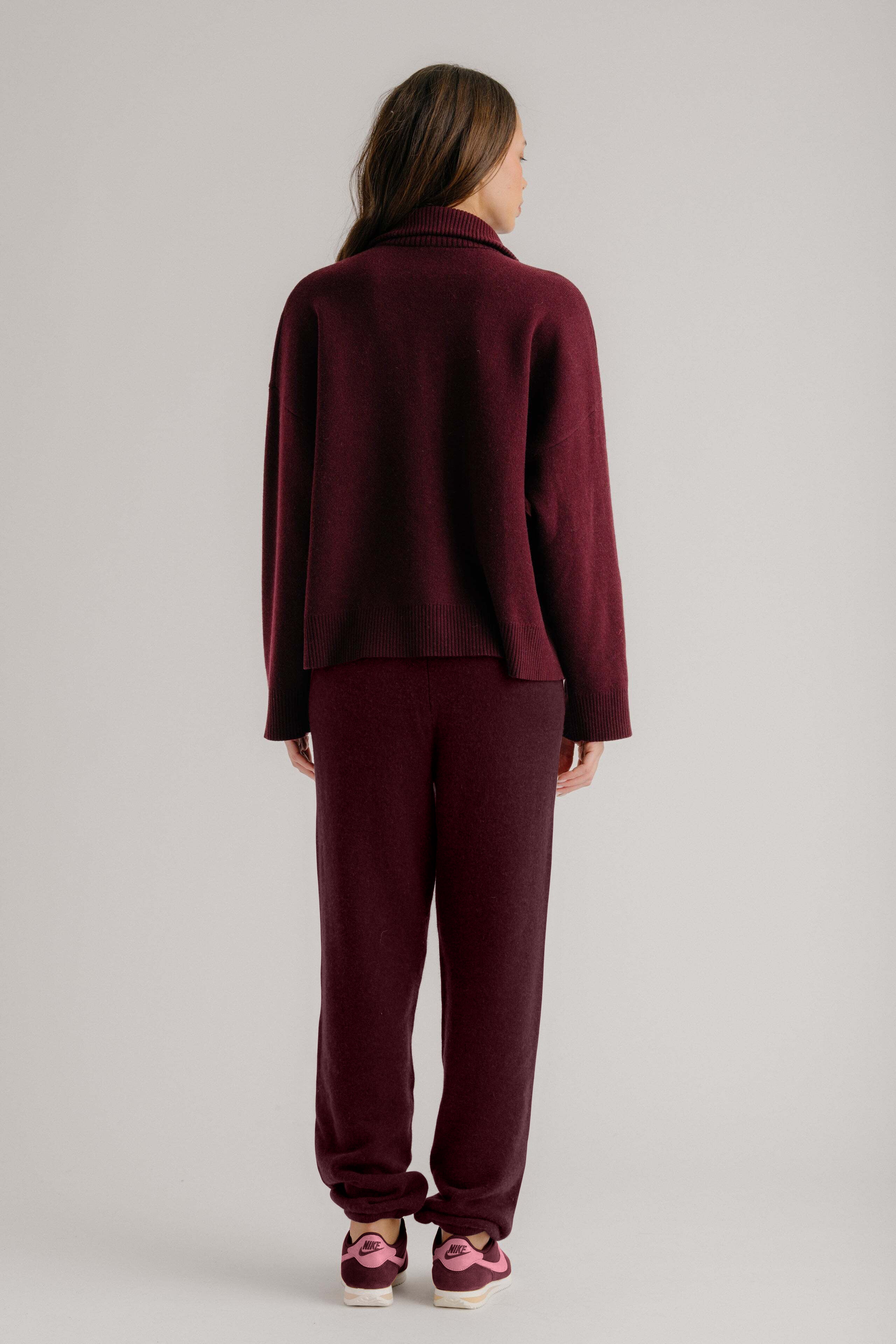 LILOU RELAXED BUTTON UP JACKET | BORDEAUX